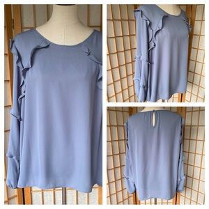 CeCe Ruffled Long Sleeve Blouse SZ XL